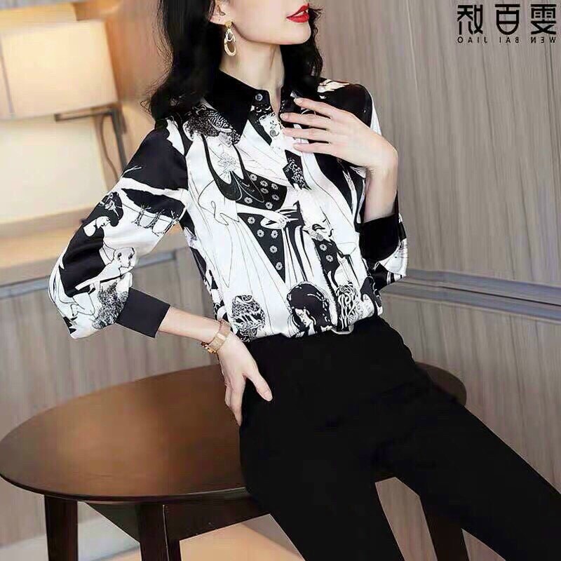 ÁO SM Lụa Họa Tiết Rằn Ri - SM69